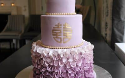 Pantone inspired Ultra Violet Wedding Cake
