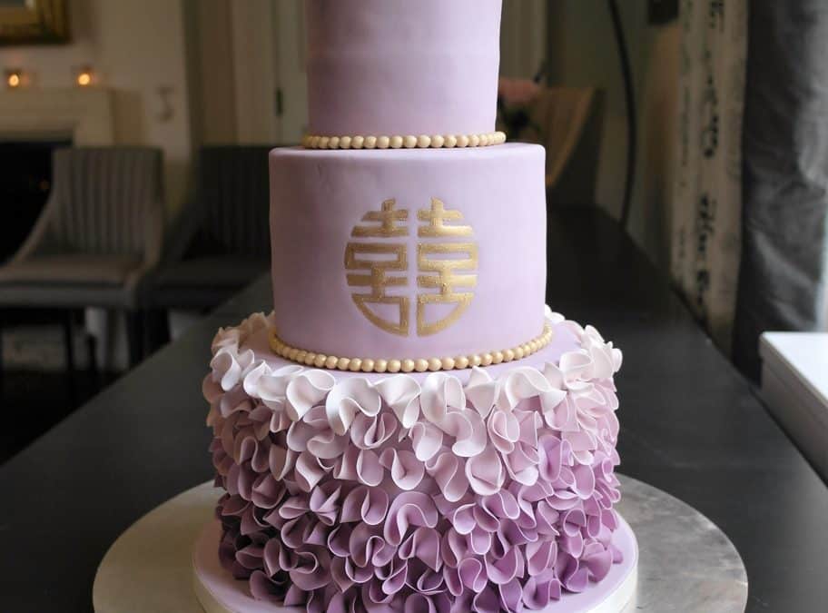 Pantone inspired Ultra Violet Wedding Cake